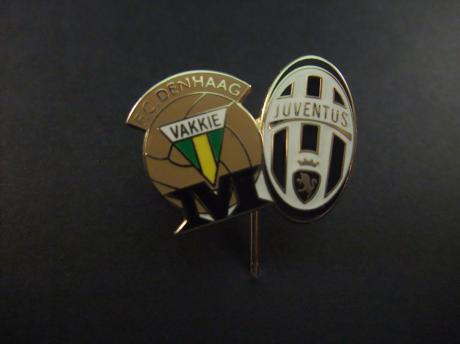 FC Den Haag Vakkie M - Juventus voetbalclub Turijn Italië emaille speld